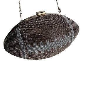 Crossi Football Clutch Purse with Rhinestone Bling Ball Play Purse